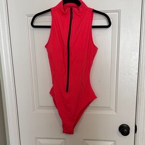 TA3 neon coral shaping swimsuit